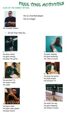 Free time activities