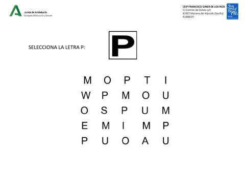 Lectoescritura Letra P
