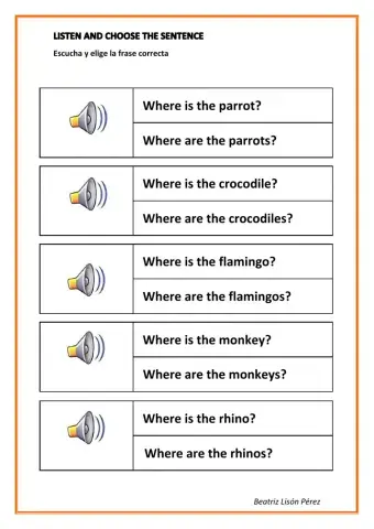 Listen and choose the sentence