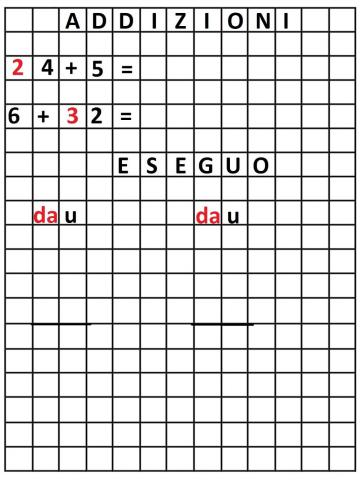 Addizioni in colonna