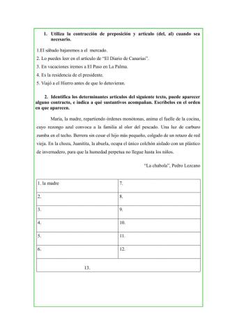 El adjetivo determinativo