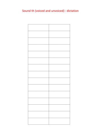 Sound th dictation