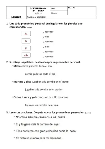 prueba tema 12 lengua 2º