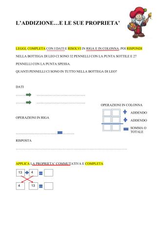 Proprietà dell'addizione