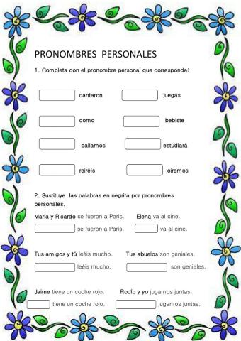 Pronombres personales