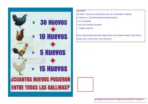 Operaciones matemáticas - atención - pasatiempos