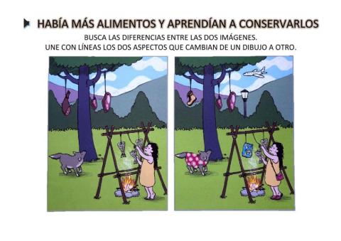 Busca las diferencia. Conservaban alimentos en la prehistoria