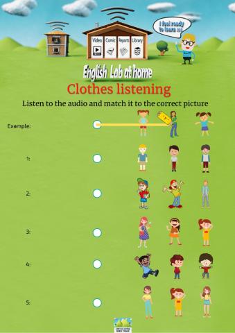 They are wearing clothes vocabulary listening