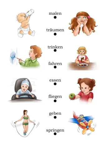 Verben mit Bildern
