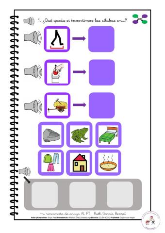 Invertimos las sílabas 1