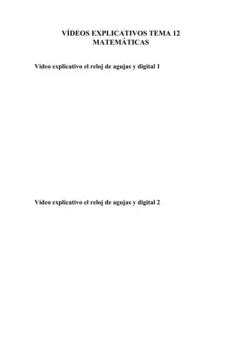 Vídeos explicativos Tema 12 Matemáticas