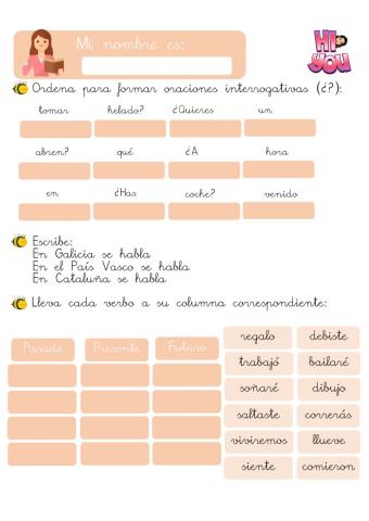 Repaso verbos y oraciones interrogativas