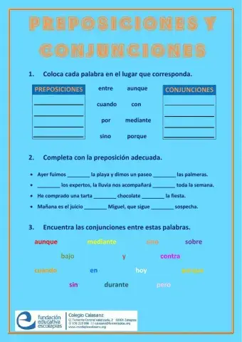 Preposiciones y conjunciones