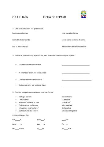 FIcha repaso ud. 9 lengua