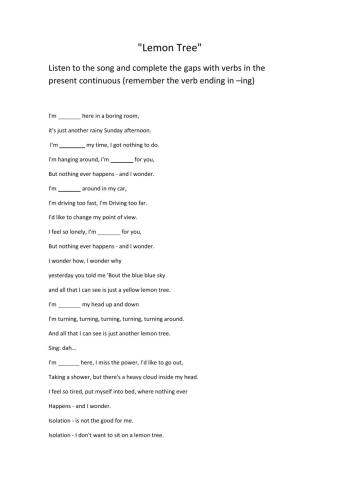 Songs in the English Classroom