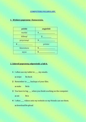 Using computers-vocabulary