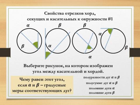 Свойства отрезков в окружности 20