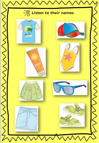 U6.1 Listen to the names of the clothes