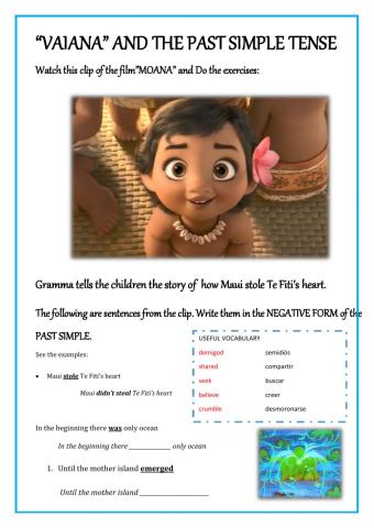 UNIT 6 - Grammar - Vaiana and the Past Simple