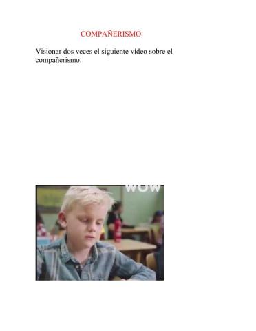 Valores de 3º.COMPAÑERISMO