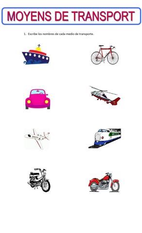 Les moyens de transport