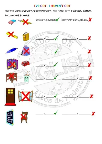 I've got - I haven't got - school objects