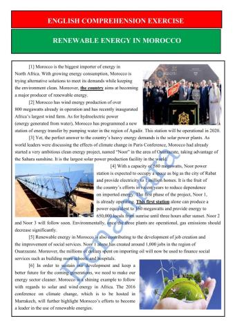 The Noor Project: renewable energy in Morocco