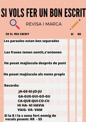 Rúbrica expressió escrita fàcil