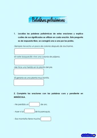 Palabras polisémicas