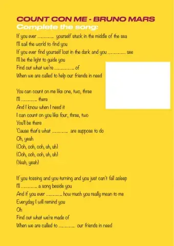 Count on me - Bruno Mars