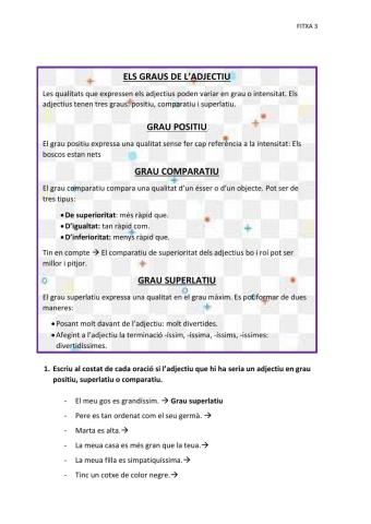 Els graus de l’adjectiu