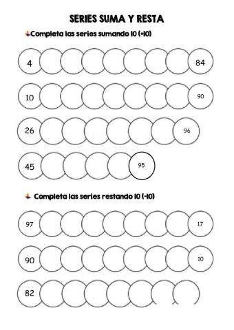 Series +10 y -10