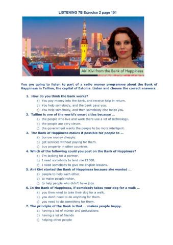 Listening Bank of Happiness