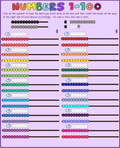 Numbers 1-100
