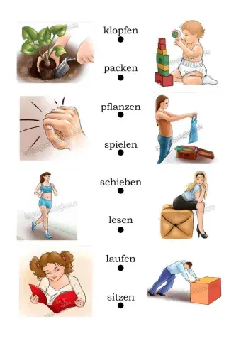 Verben mit Bildern