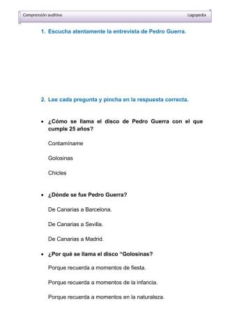 Comprensión y memoria auditiva