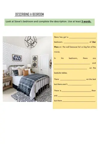 Describing a bedroom
