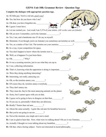 8A Grammar Review: Question Tags