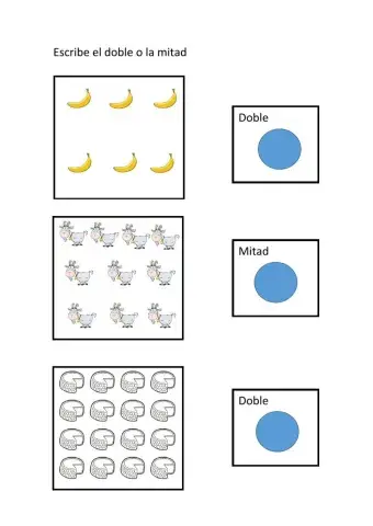 Doble y mitad