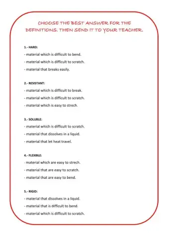 Properties of materials