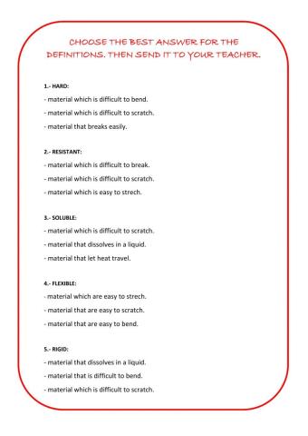 Properties of materials