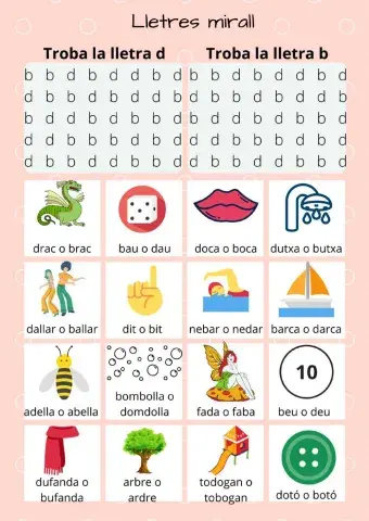 Lletres mirall: b o d