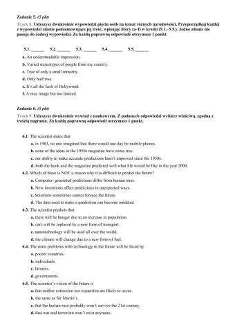 Matura Listening tasks