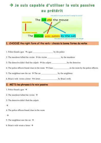Passive voice preterit - voix passive preterit detective stories