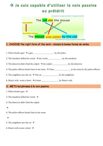 Passive voice preterit - voix passive preterit detective stories
