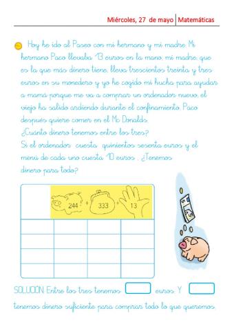 Miércoles, 27 de mayo matemáticas