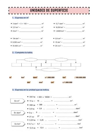 Unidades de Superficie