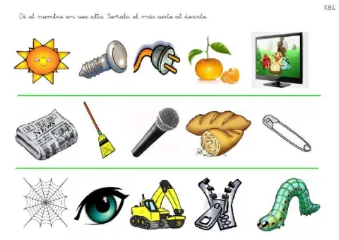 Señala el más corto