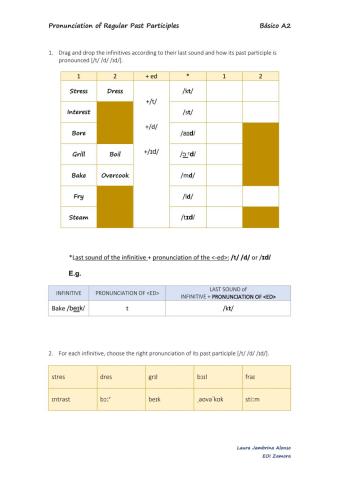Pronunciation-Regular Past Participle-A2