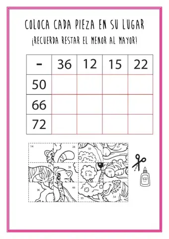 Restas con y sin llevadas